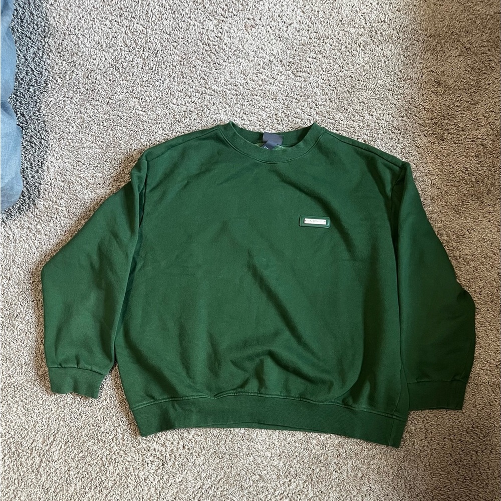 H&M Green Crewneck Sweater with Relaxed Fit
